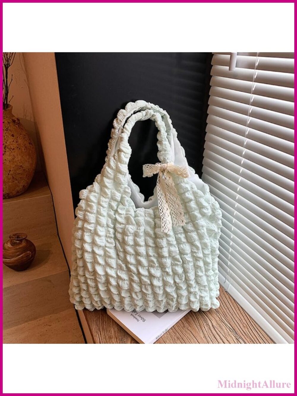 Quilted Puffer Tote Shoulder Bag Lightweight Cloud Hobo Crescent Purse